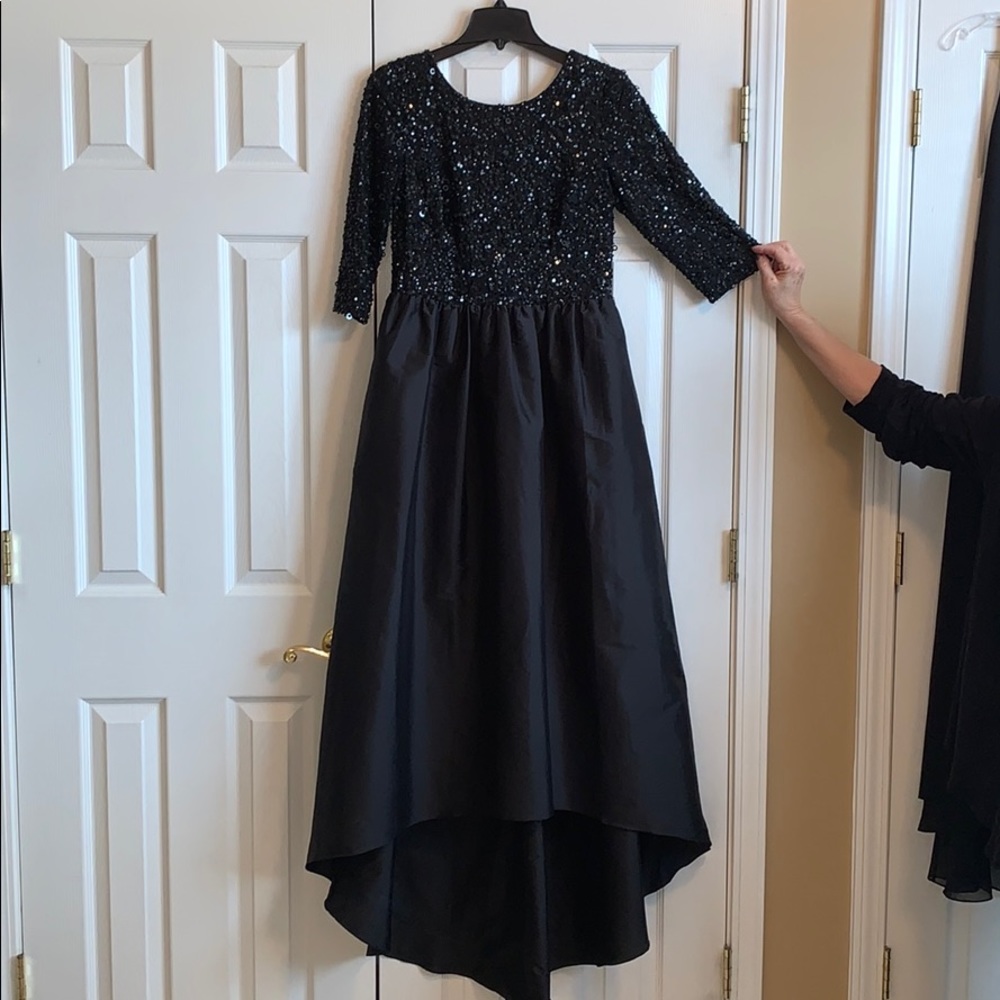 Formal, sequin and scoop back dress
